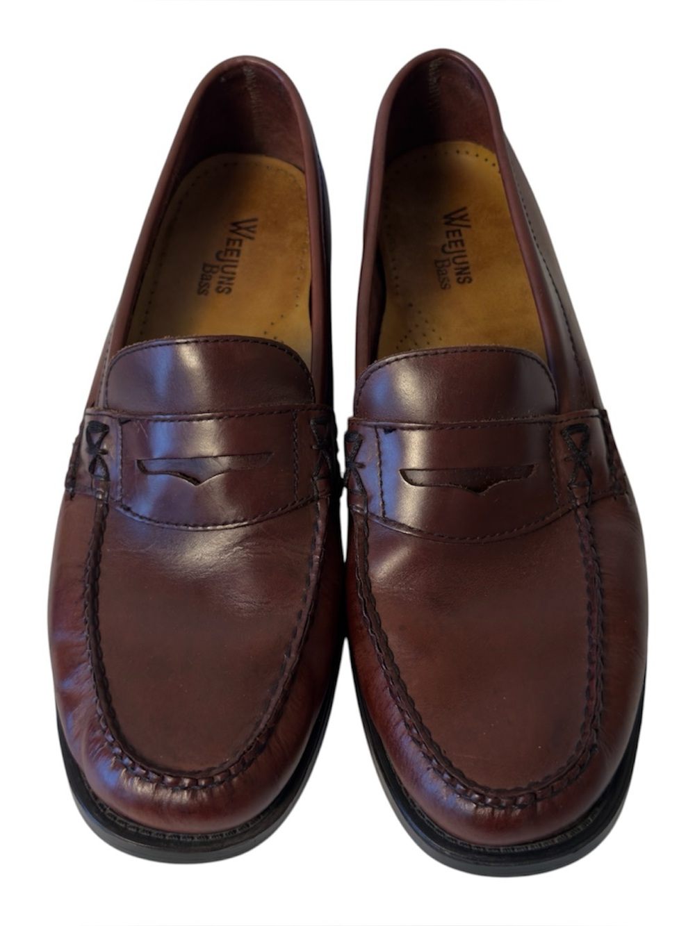 Bass Weejuns Women’s Penny Loafers Katherine ll 9.5 Brown Leather Made in Brazil
